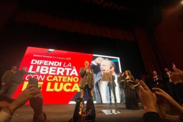 Roma , Teatro Quirino  – Capitano Ultimo scopre il volto dopo 31 anni: ‘Campagna elettorale senza maschera’