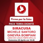 Lista Pace terra e dignità, Michele Santoro e Ginevra Bompiano a Siracusa domenica 28 aprile