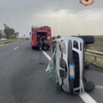 Incidente stradale autonomo sulla A19 : un ferito