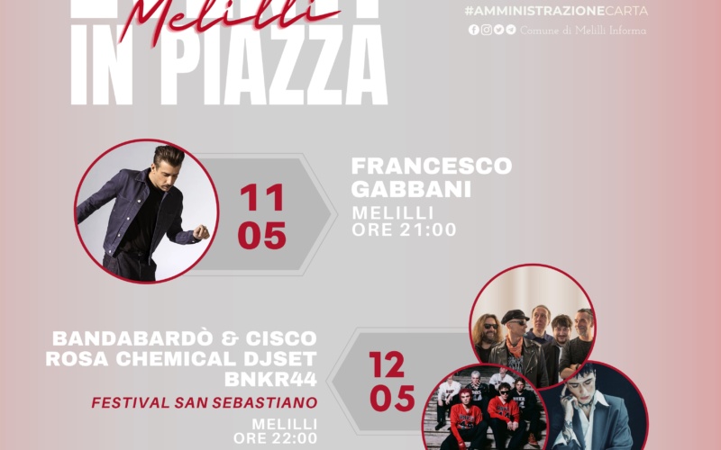 Melilli, la Terrazza degli Iblei – Stasera il concerto di Francesco Gabbani,