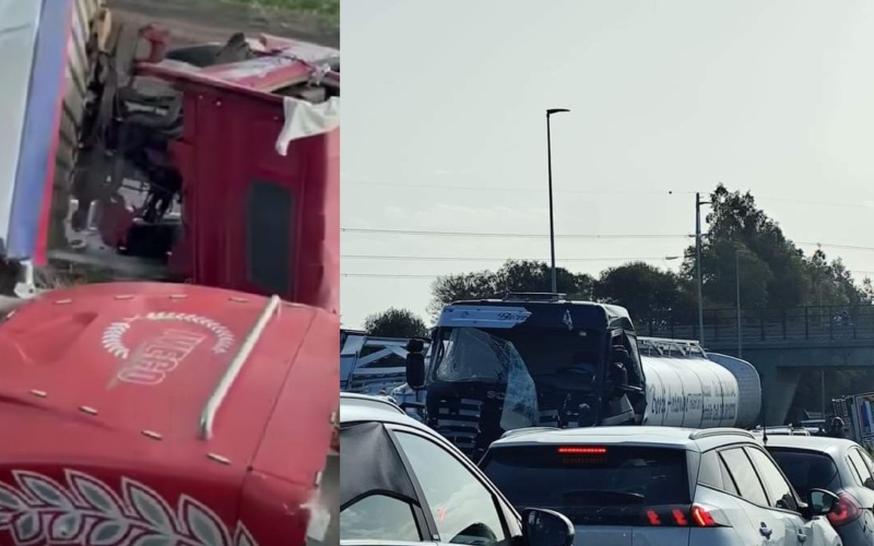 Tir si ribalta sulla A19: feriti,traffico bloccato