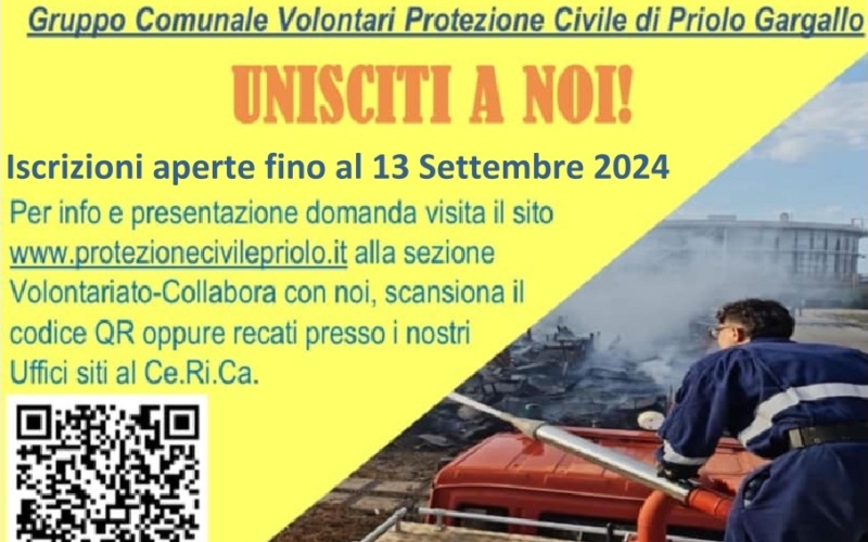 La Protezione civile di Priolo ricerca volontari