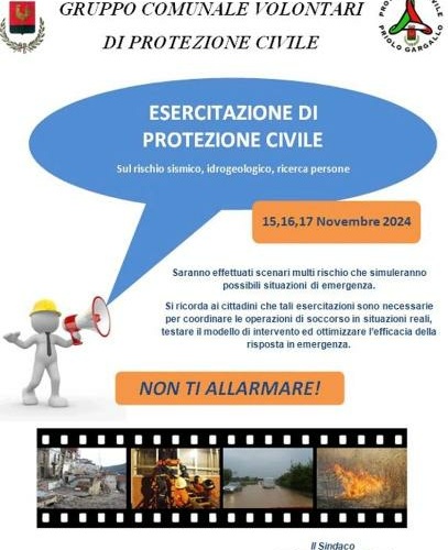 Domenica 17 novembre, esercitazione di protezione civile a Priolo Gargallo – (Video)