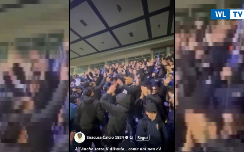 I tifosi del Siracusa in festa dopo la vittoria della squadra a Reggio Calabria (VIDEO)