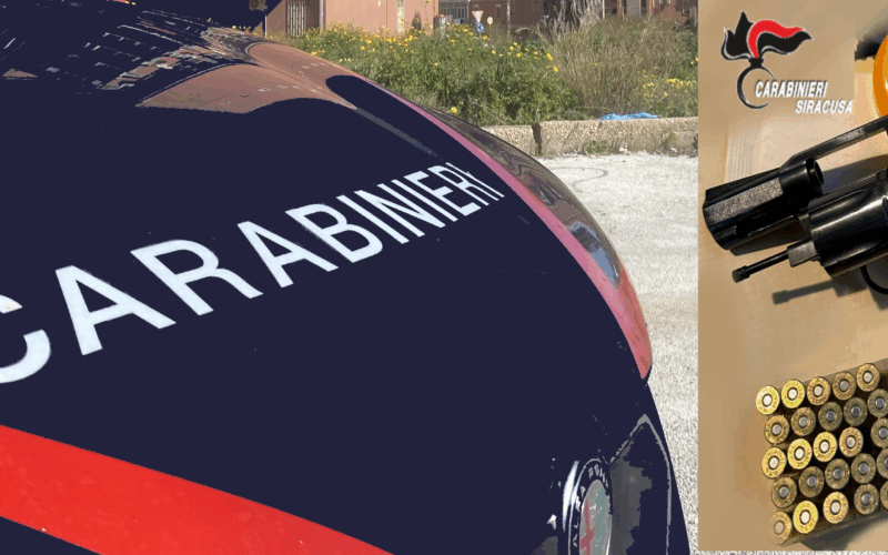 Siracusa, rinvenuta in Via Elorina una calibro 38 e cartucce, deferito