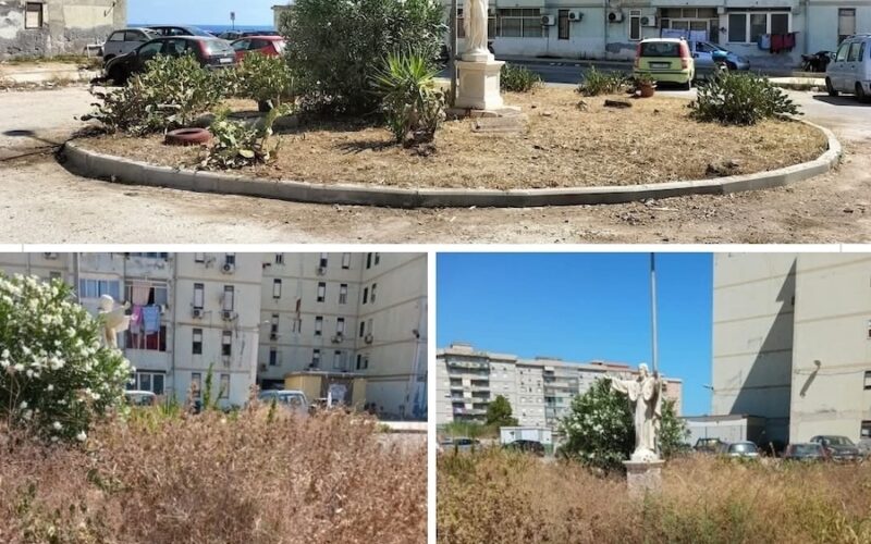 Degrado di Via Algeri, PCI:” statua del Cristo avvolta dalle sterpaglie”