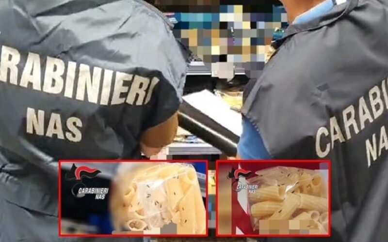 Parassiti e larve, i Nas sequestrano  4mila kg di pasta