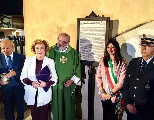 Avola, nuovo pannello storico per la Chiesa del Carmine e sinergia con le Pro Loco