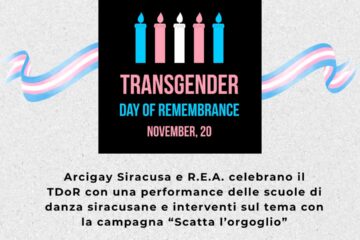 Transgender Day of Remembrance 2025: Arcigay Siracusa e R.E.A. insieme nel ricordo e nella lotta contro la violenza di genere