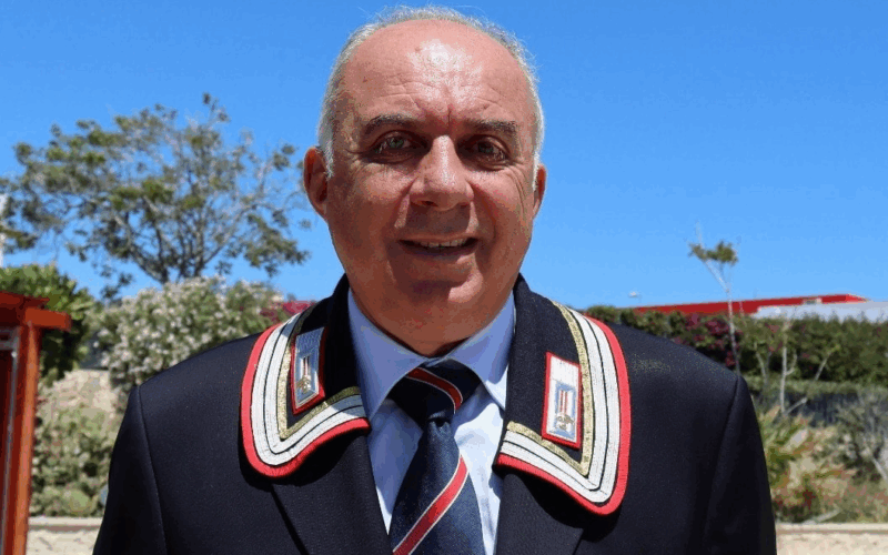 Il maresciallo Emanuele Di Mare con fermato presidente dell’ANC