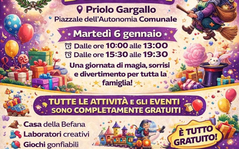 Festa della Befana, domani a Priolo
