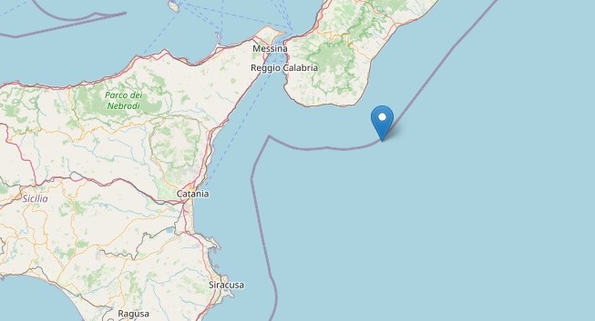 Terremoto scuote le coste di Calabria e Sicilia Orientale