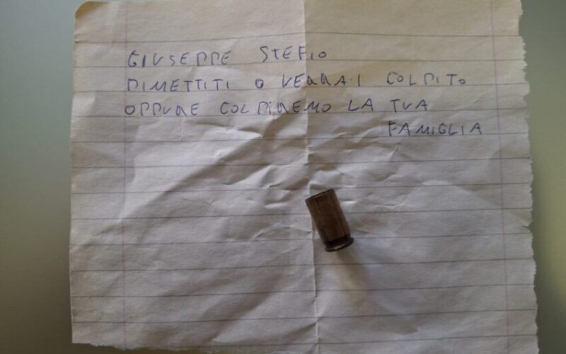 Minacce a Stefio: unanime solidarietà