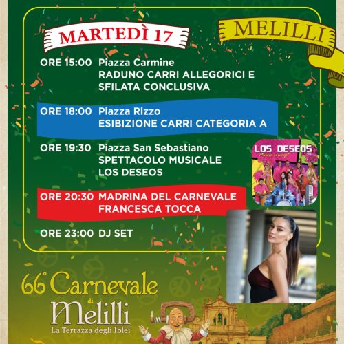 Carnevale di Melilli, successo Straordinario: martedì 17 febbraio gran finale