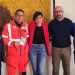 Fillea dona card a Ipazia, Ail, C.A. Solarino e Rete 100 passi