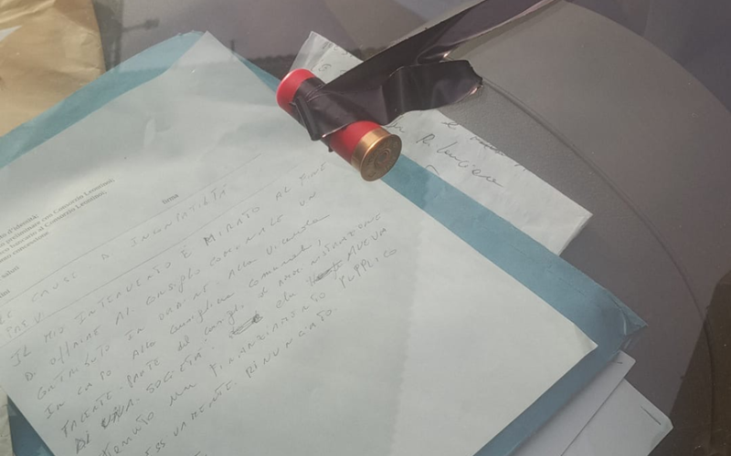 Lentini: atto intimidatorio contro Giuseppe Vasta