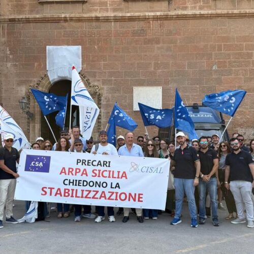 Palermo Arpa, sit-in del Csa-Cisal all’Ars: “Domani incontro con Galvagno”