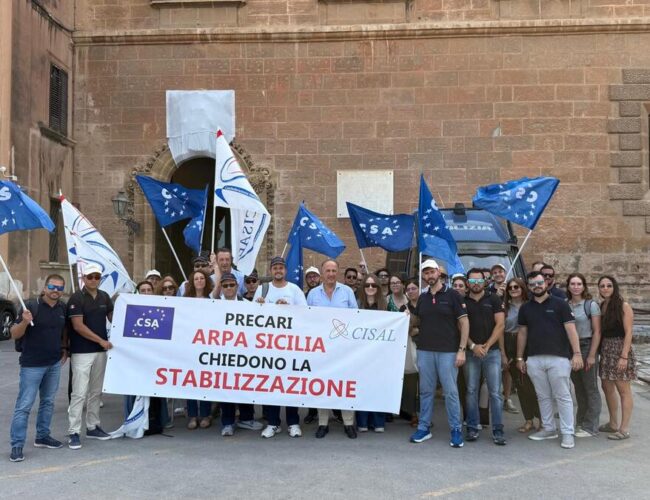 Palermo Arpa, sit-in del Csa-Cisal all’Ars: “Domani incontro con Galvagno”