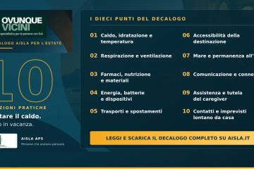 Decalogo AISLA per l’estate: 10 modi per affrontare il caldo per i pazienti con SLA