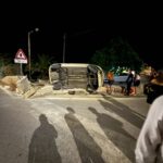 Scicli: incidente stradale autonomo con auto ribaltata