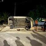 Scicli: incidente stradale autonomo con auto ribaltata