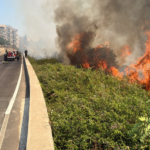 Melilli-Incendio tra Viale Giardina e Viale Pertini, fiamme vicino alla sede universitaria
