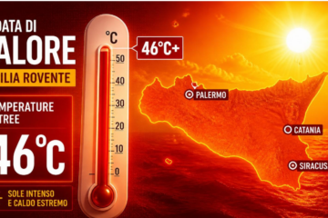 Ondata di calore in Sicilia – Ancora caldo record, termometro supera i 46 gradi a Siracusa