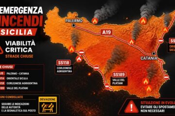 Le fiamme invadono strade e autostrade, chiusa la SS114 “Orientale Sicula”