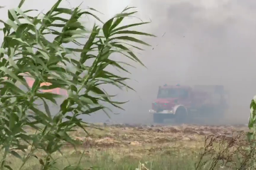 Siracusa, incendio alla Fonte Ciane: vigili del fuoco in azione, fiamme alimentate dal vento
