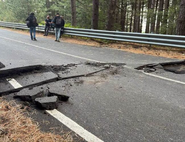 Etna: scossa di magnitudo 3.9 a Linguaglossa, fratturata strada per Piano Provenzana