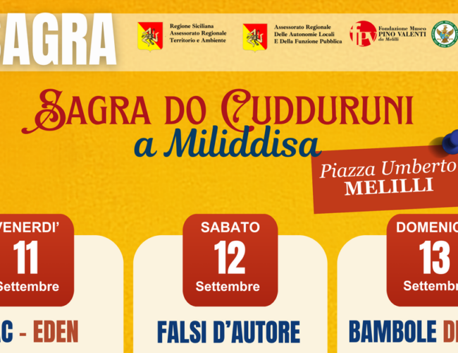Melilli in festa per la Sagra do Cudduruni: 3 giorni di gusto, musica e tradizione