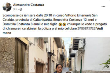 San Cataldo, scomparse due sorelle: ricerche in corso