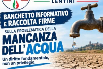 Lentini, emergenza acqua: Fratelli d’Italia raccoglie firme