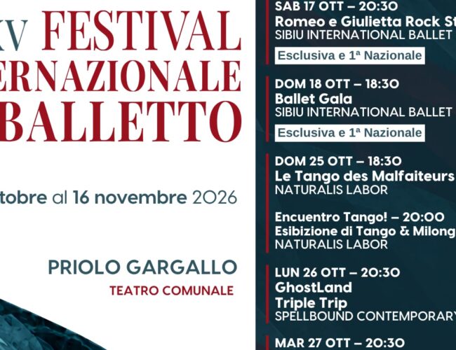 Il Festival Internazionale del Balletto al Teatro Comunale di Priolo Gargallo
