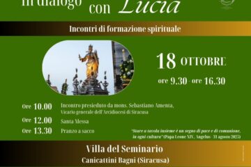 «In dialogo con Lucia»: domenica 18 ottobre a Canicattini Bagni la formazione spirituale della Deputazione
